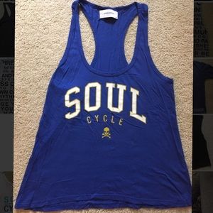 Royal Blue womens SoulCycle Varsity Racerback Tank